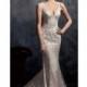 Kenneth Winston Fall/Winter 2017 37 Chapel Train Sleeveless Elegant Champagne Sheath V-Neck Tulle Embroidery Dress For Bride - Customize Your Prom Dress