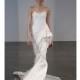 Marchesa - Spring 2014 - Style B90811 Strapless Lace Gown with Duchess Satin Skirt and Train - Stunning Cheap Wedding Dresses