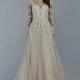 Kelly Faetanini Fall/Winter 2018 ALBA Illusion Embroidery Chapel Train Tulle Sweet Aline Long Sleeves Blush Bridal Dress - Stunning Cheap Wedding Dresses