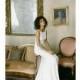 Alexandra Grecco Fall/Winter 2017 Ava Simple Outdoor Ivory Chapel Train Bateau Sleeveless Column Bridal Dress - Elegant Wedding Dresses