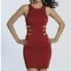 Red Cutout Mini Dress by Dave and Johnny - Color Your Classy Wardrobe