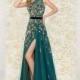 Mac Duggal Couture - 50433D Floral Asymmetric Neck A-Line Gown - Designer Party Dress & Formal Gown