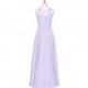 Lilac Azazie Hayden - Sweetheart Floor Length Chiffon And Lace Illusion - Charming Bridesmaids Store