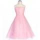 Pink Flower Girl Dress - Organza A-Line Dress w/ Shawl Style: D2140 - Charming Wedding Party Dresses