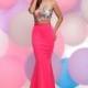 Zoey Grey - Two-Piece Laced Straight Across Neck Dress 31039 - Designer Party Dress & Formal Gown