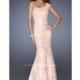 La Femme Evening 19604 One Shoulder Lace Mermaid Dress - Brand Prom Dresses