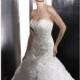 Ivory/Silver Floral Embellished Gown by Christina Wu - Color Your Classy Wardrobe