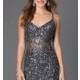 Short Sleeveless V-Neck Sequin Dress by Primavera - Brand Prom Dresses