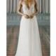 Alexandra Grecco Fall/Winter 2017 Isla Sweet Chapel Train Ivory V-Neck Ball Gown Sleeveless Beach Tulle Appliques Wedding Gown - Customize Your Prom Dress