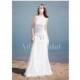Elegant Chiffon High Collar Neckline Sheath Wedding Dresses - overpinks.com