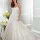 Fabulous Tulle Strapless Neckline Dropped Waistline A-line Wedding Dress - overpinks.com