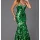 Strapless Sequin Mermaid Gown - Brand Prom Dresses
