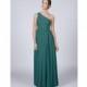 MatchimonTurquoise One Shoulder Long Bridesmaid/Prom Dress - Hand-made Beautiful Dresses