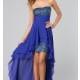 Strapless Sequin High Low Dress by Hailey Logan - Brand Prom Dresses