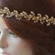 Gold pearl Headband for Wedding, Pearl Headband Wedding , Pearl Headpiece for Wedding, Hair Accessories Wedding Gold, Gold Hair Jewelry - $44.00 USD