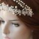 Wedding Headband Pearl, Headpiece Wedding Hair Accessories, Bridal Headband Pearl Double, Vintage İnspired Wedding Headbands, Bridal Hair - $59.00 USD