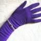 Long Purple Opera Gloves