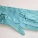 Long Turquoise Opera Gloves