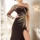 Black/Gold One Shoulder Sleeved by Panoply - Color Your Classy Wardrobe