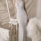 Lihi Hod Fall/Winter 2018 Melissa Sweep Train Halter Sheath Sleeveless Ivory Elegant Lace Beading Outdoor Wedding Gown - Customize Your Prom Dress