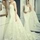 Romona Keveza rk8409 Spring/Summer 2018 Ivory Detachable Raglan Sleeve Sweetheart Aline Lace with Sash Spring Dress For Bride - Fantastic Wedding Dresses