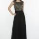 Milano Formals - E2385 Fitted Jewel Chiffon Evening Dress - Designer Party Dress & Formal Gown