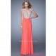 LF-21294 - Cap Sleeve Floor Length Gown - Bonny Evening Dresses Online 
