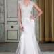 Elegant Stretch Satin & Tulle V-neck Neckline Mermaid Wedding Dresses with Beadings & Rhinestones - overpinks.com