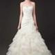 Glamorous Satin & Organza Sweetheart Neckline Natural Waistline Mermaid Wedding Dress With Handmade Flowers - overpinks.com