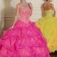 Stunning Satin & Organza Sweetheart Neckline Floor-length Ball Gown Prom Dress - overpinks.com