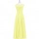 Daffodil Azazie Mina MBD - Illusion Floor Length Illusion Chiffon, Tulle And Lace Dress - Simple Bridesmaid Dresses & Easy Wedding Dresses