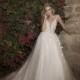 Dany Mizrachi Spring/Summer 2018 DM04/18 S/S Spaghetti Straps Sleeveless Ball Gown Champagne Chapel Train Tulle Bridal Dress - Color Your Classy Wardrobe