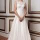 Marvelous Tulle Scoop Neckline A-line Wedding Dresses with Lace Appliques - overpinks.com