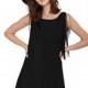 Street Style Oversized Fringe Scoop Neck Sleeveless One Color Trendy Dress - Bonny YZOZO Boutique Store