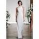 Jenny Packham FW13 Dress 21 - Full Length Fall 2013 White Jenny Packham High-Neck Sheath - Rolierosie One Wedding Store