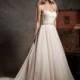 Gorgeous Organza Satin & Sequin Lace & Satin A-line Sweetheart Neckline Natural Waist Wedding Dress - overpinks.com