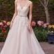 Rebecca Ingram 2017 Olivia Aline Chapel Train Illusion Sweet Sleeveless Blush with Sash Lace Wedding Dress - Brand Prom Dresses
