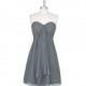 Steel_grey Azazie Jessica - Chiffon Sweetheart Mini Back Zip Dress - Simple Bridesmaid Dresses & Easy Wedding Dresses