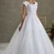 Bonny Love 6519 Modest Lace Ball Gown Wedding Dress - Crazy Sale Bridal Dresses