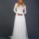 Beautiful Lace Long Sleeve Wedding Dress with Silk Chiffon and Soft English Tulle Skirt - Zoey Dress - Hand-made Beautiful Dresses