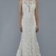 Kelly Faetanini Fall/Winter 2018 SKYE-Ivory Open Back Sheath Chapel Train Sleeveless Bateau Ivory Lace Dress For Bride - Brand Wedding Dresses