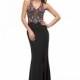 Dancing Queen - V-Neck with Embroidered Bodice Strappy Back Dress 9865 - Designer Party Dress & Formal Gown