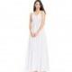 White Azazie Danny - Chiffon And Lace Keyhole Floor Length Sweetheart Dress - Charming Bridesmaids Store
