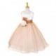 Champagne Satin Bodice w/ Organza Skirt Dress Style: D2058 - Charming Wedding Party Dresses