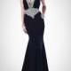 Charming Chiffon Mermaid Hater Full Length Beaded Evening Gown - overpinks.com