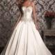 Delicate Satin Sweetheart Neckline Ball Gown Wedding Dress With Beaded Embroideries - overpinks.com