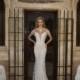 Dany Mizrachi Spring/Summer 2018 DM31/18 S/S Champagne Elegant Chapel Train Illusion Sheath Lace Beading Bridal Gown - Customize Your Prom Dress