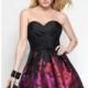 Black/Red Strapless Printed Taffeta Dress by Alyce Sweet 16 - Color Your Classy Wardrobe