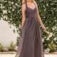 B2 by Jasmine B183061 - A-Line Grey Halter Lace Floor Natural Plus Size Available - Formal Bridesmaid Dresses 2018