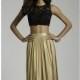 Black/Gold Two Tone Two Piece Set Gown by Lara Designs - Color Your Classy Wardrobe